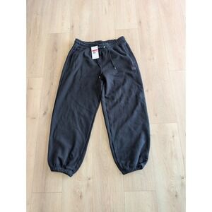 Womens Nike Air Jordan Flight Fleece Jogger Pants Sweatpants Black FB5113-010 L